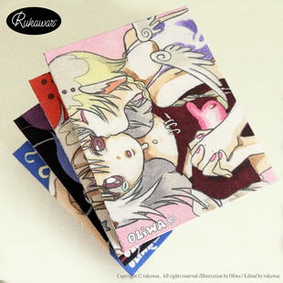 RukawazxOliwa联名Angel Kiss可爱A5尺寸6孔硬纸壳活页卡册收纳