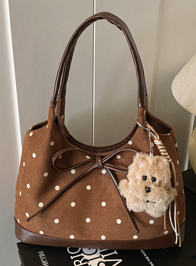 小众设计芭蕾风腋下包女式2026新款秋冬复古麂皮绒韩系通勤单肩包