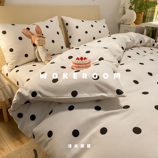 洋气复古波点 单品纯棉被套150x200 圆点被罩单件全棉被单1.8X2.2