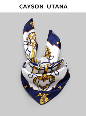 春夏季小方巾韩版小丝巾男女士款百搭领巾围巾 礼盒装