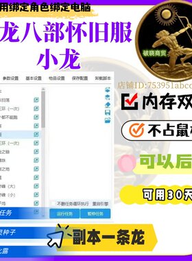 原龙龙自动朱雀高科技天龙八部服小龙脚本一条龙超怀旧副本新双开