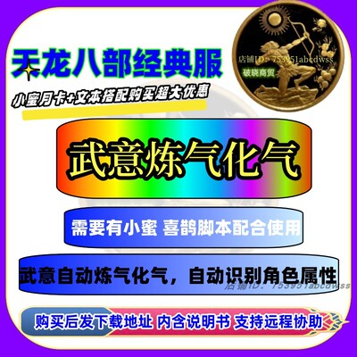 天龙八部永恒经典服天龙八部小蜜文本武意炼气化气自动识别主属性