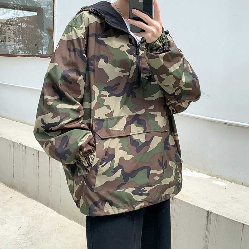 港风两面服男士迷彩外套双面系外套DSA012-jk902-p80,女装短外套,星座415A（原A012）