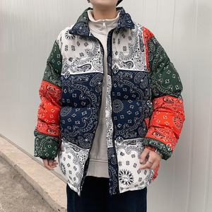 港风大码男士大码男棉衣色不规则不对称面DSA012m36p110图片