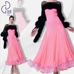 【维度舞服】SQ33新款连衣裙摩登蹈服拉丁舞女式华尔兹溯源好物显