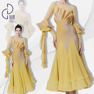 【维度舞服】L91新款连衣裙赛裙摩登蹈服练习服性感修身