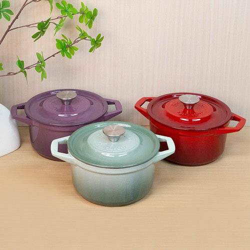 博朗菲铸铁珐琅炖煲汤锅不粘