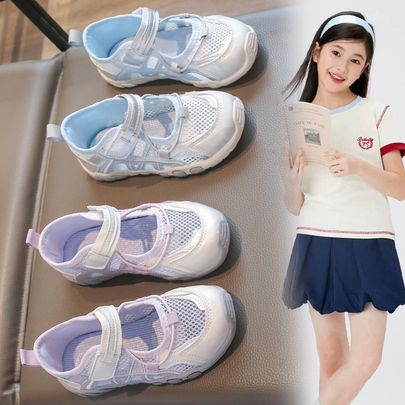 儿童凉鞋女孩2026新款夏季女童透气单网鞋网面薄款鞋子运动凉鞋夏