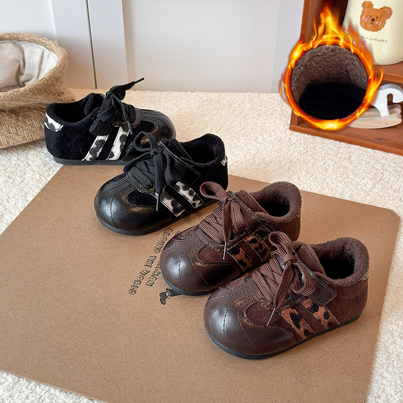 儿童二棉加绒勃肯鞋保暖宝宝棉鞋