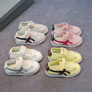 儿童网面板鞋女童单网透气阿甘鞋2025春夏季新款男童软底德训鞋子