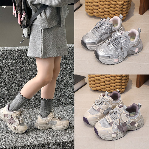 女童时尚运动鞋舒适跑步鞋老爹鞋