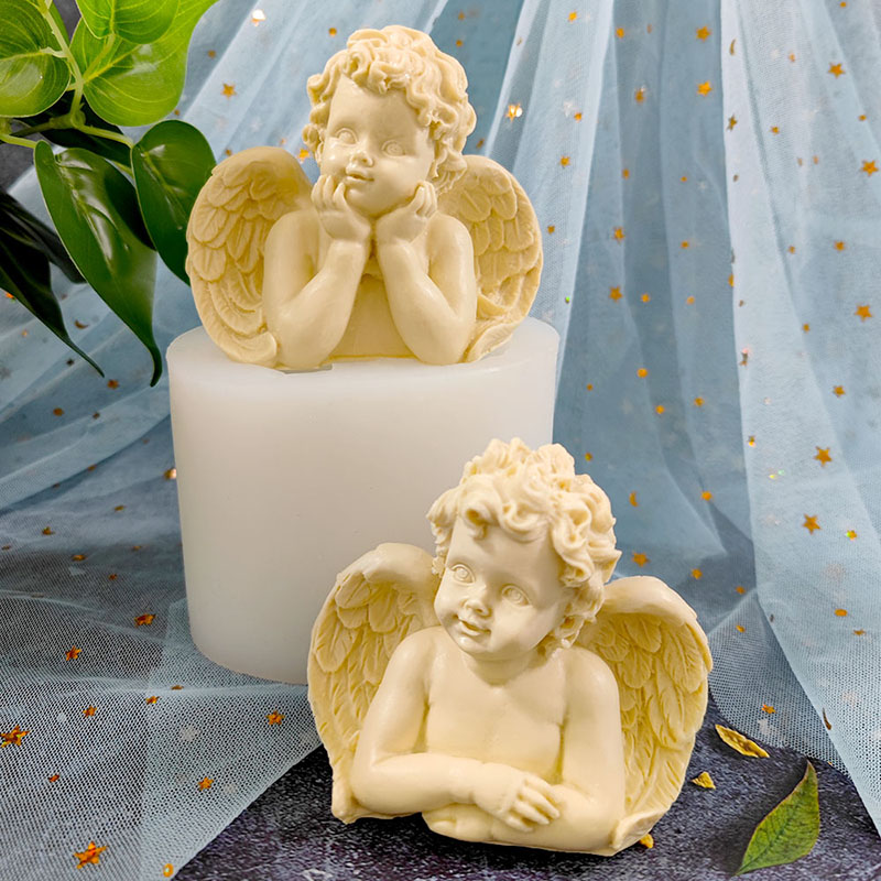 3D立体大号小天使烘焙石膏模具