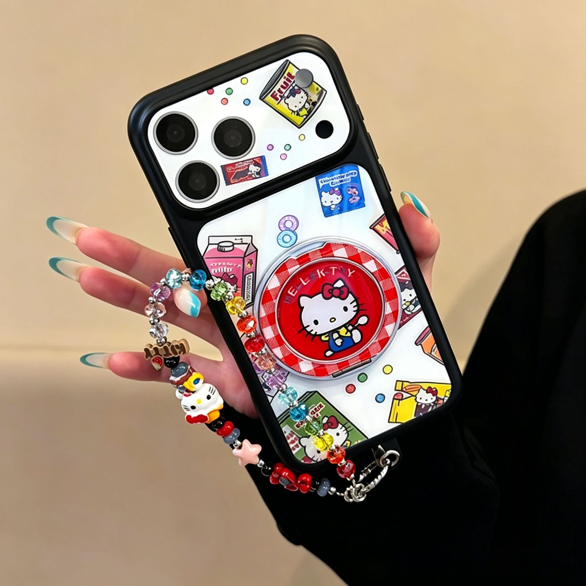 适用iphone17苹果手机壳16promax支点支架15零食猫咪14可爱卡通13
