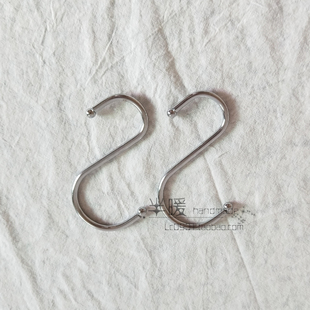 Macrame编织挂毯绳编包包工具S钩挂钩家居收纳钩银色大小钩