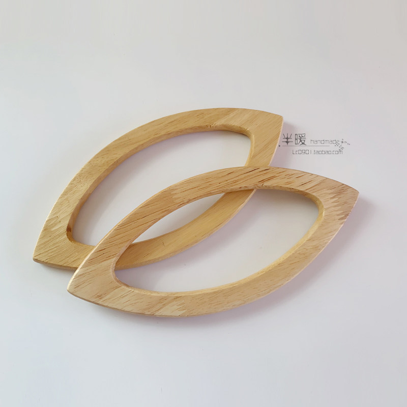 WOODEN HANDLES LIP SHAPES WOODEN HANDLES HAND BRACELETS HANDBAGS ACCESSORIES DIY WOVEN BAGS HANDMADE BAGS ACCESSORIES