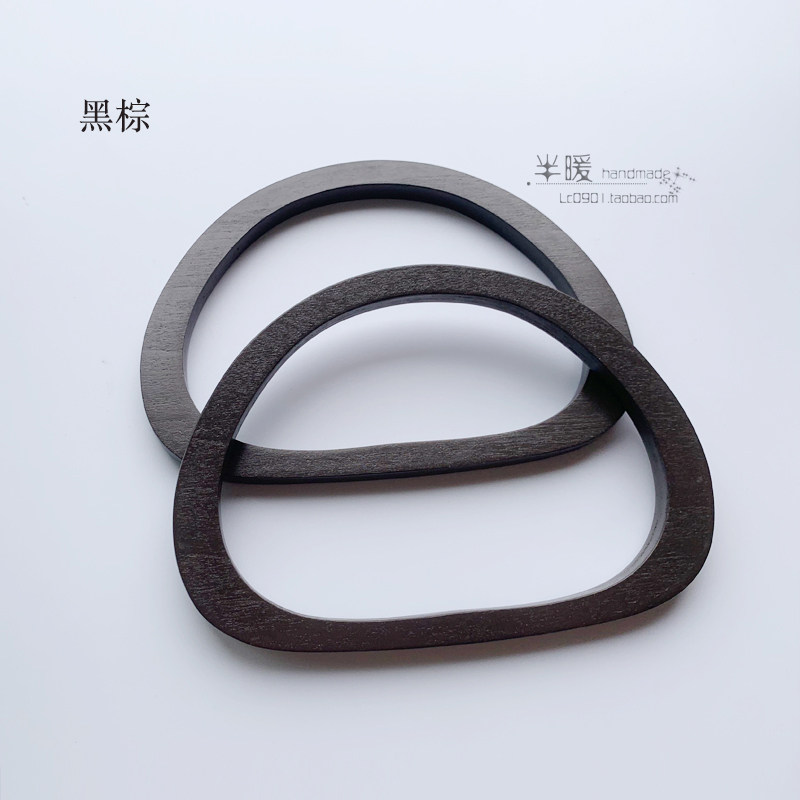 WOODEN HANDLE BAG ACCESSORIES D-SHAPED HANDLE LUGGAGE ACCESSORIES DIY HANDMADE ACCESSORIES WOVEN BAGS HANDBAGS HAND ACCESSORIES