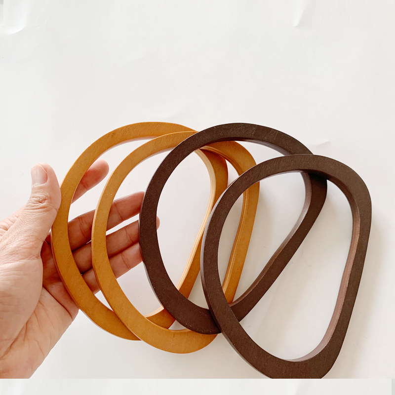 WOODEN HANDLE BAG ACCESSORIES D-SHAPED HANDLE LUGGAGE ACCESSORIES DIY HANDMADE ACCESSORIES WOVEN BAGS HANDBAGS HAND ACCESSORIES