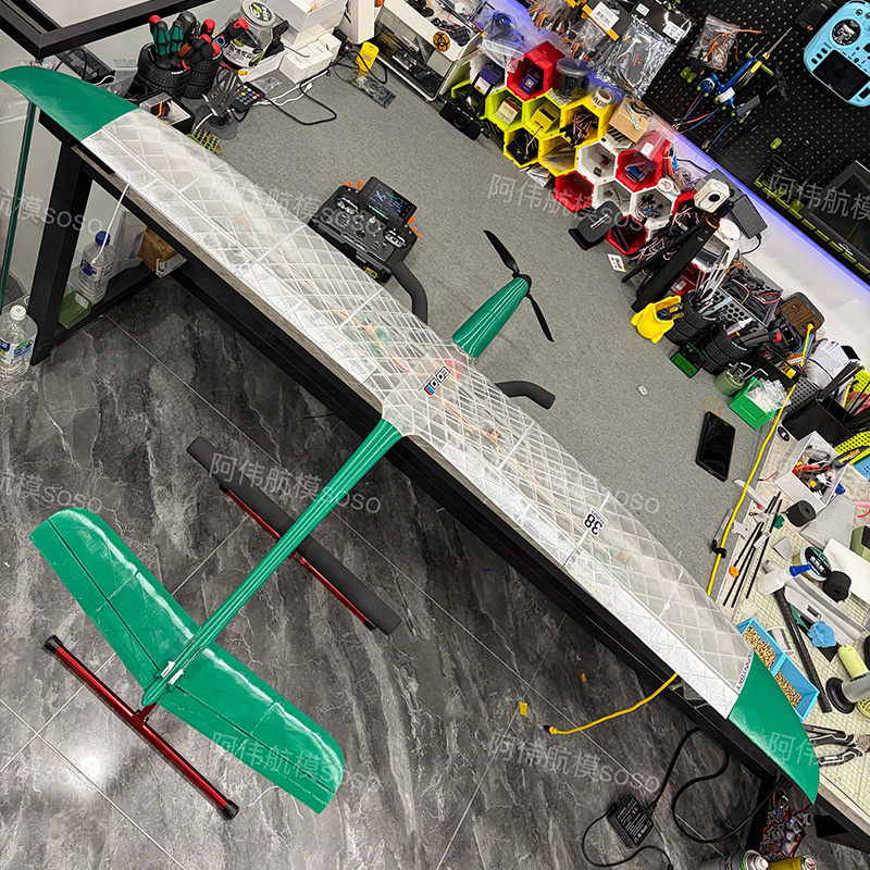 1.7米滑翔机航模遥控飞机新手入门固定翼3D打印带襟翼电动练习机