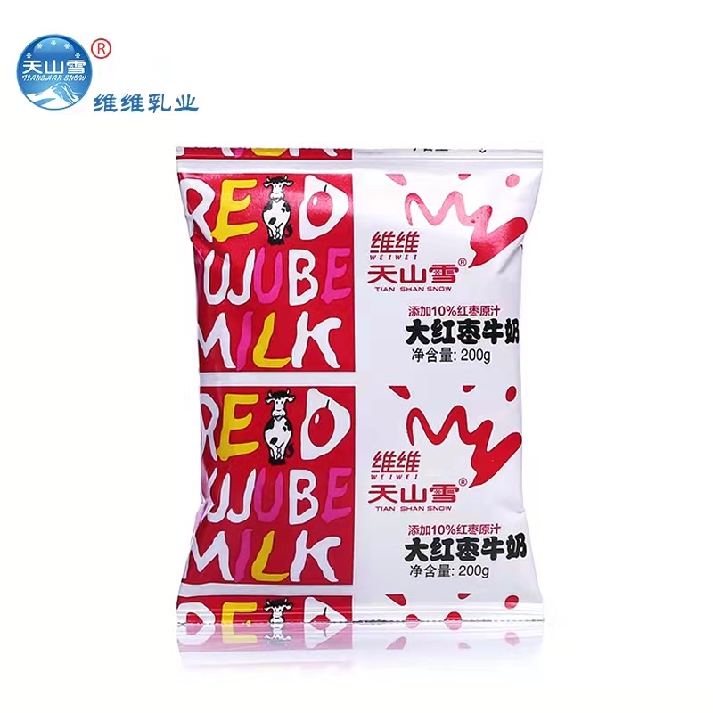 新货维维天山雪大红枣牛奶200克*10袋红枣原汁早餐儿童成