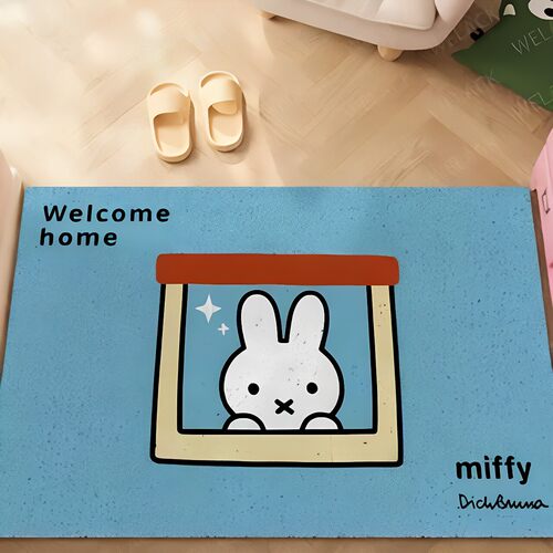 miffy米菲兔入户门垫卡通Welcome Home丝圈地垫玄关换鞋垫耐脏垫