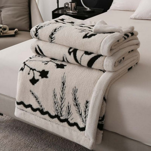 (总)卡奥家纺 2025新款双层提花复合欧棉绒毛毯