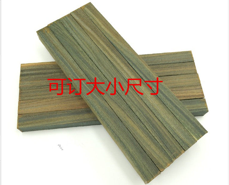 精品绿檀料佛珠方条料边角刀柄料珠子料手串木料红木发料镇尺料