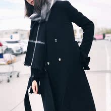 羊毛V领双面呢大衣 RS03009