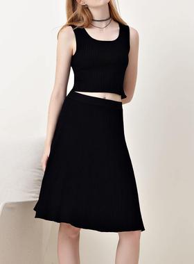 芦苇种子ReedSeed｜罗纹针织A型及膝半裙 RS01005