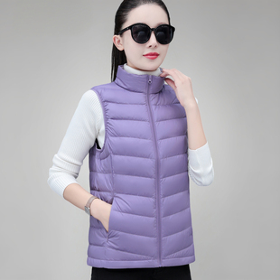 轻薄羽绒马甲女款2026春装新款显瘦保暖背心短款妈妈外穿鸭绒外套