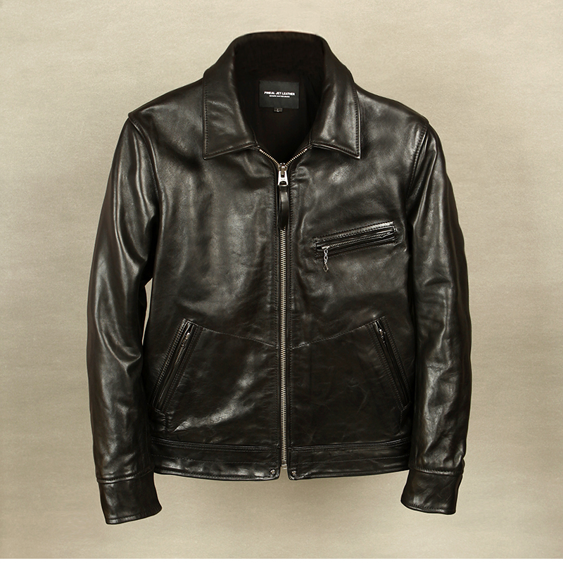 男士春秋经典新品日系男装无涂穆赫兰道头层马皮夹克真皮皮衣