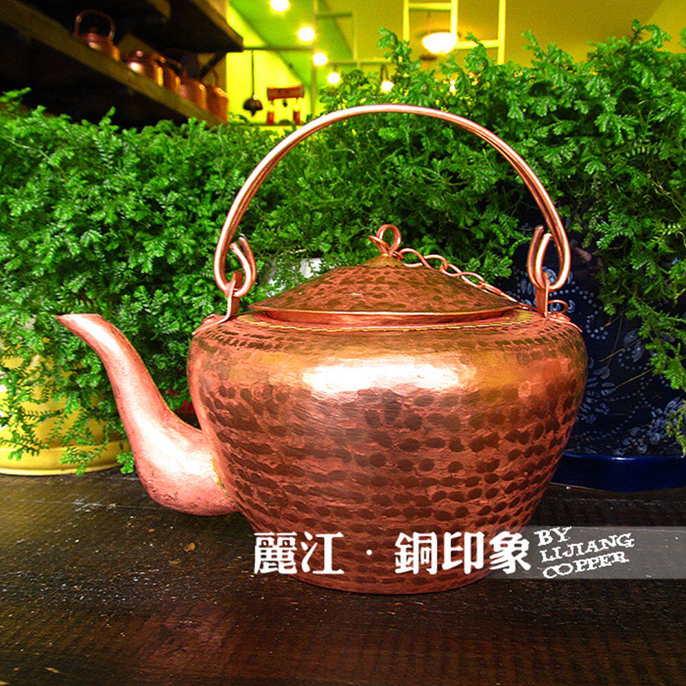 丽江铜印象传统烧水壶紫全新金属