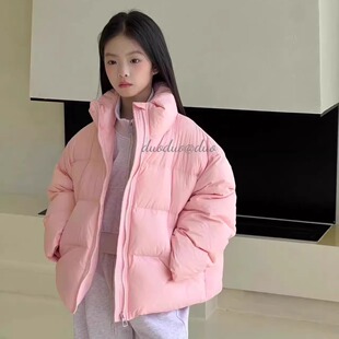 现货冬款波拉BORA韩国童装女童立领短款羽绒服保暖面包服亲子