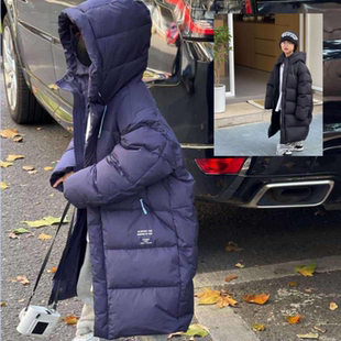 冬款波拉BORA韩国童装男女中大童亲子中长款宽松羽绒服外套