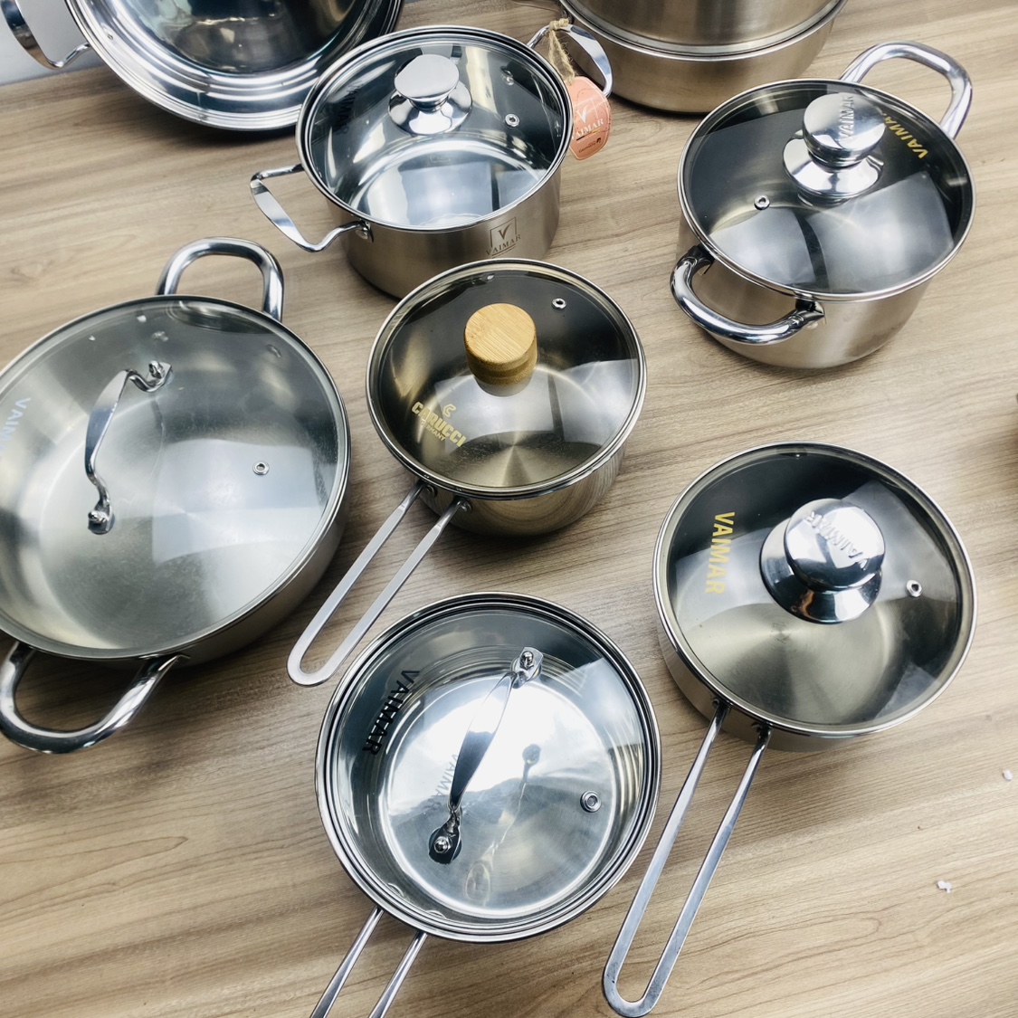 201不锈钢瑕疵出口复合底16单柄奶锅18单人泡面20小汤锅24浅煎锅