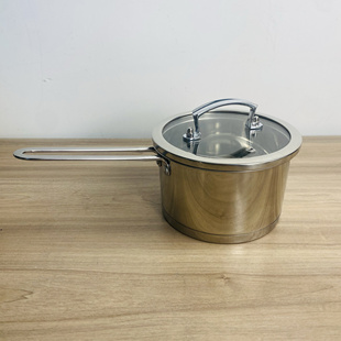 18cm 尾货瑕疵304不锈钢小汤锅婴儿辅食小奶锅煮面热牛奶锅加厚16