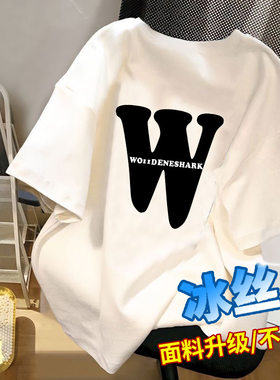 2025爆款卡通短袖t恤男女国潮设计感印花情侣夏季宽松上衣t恤女