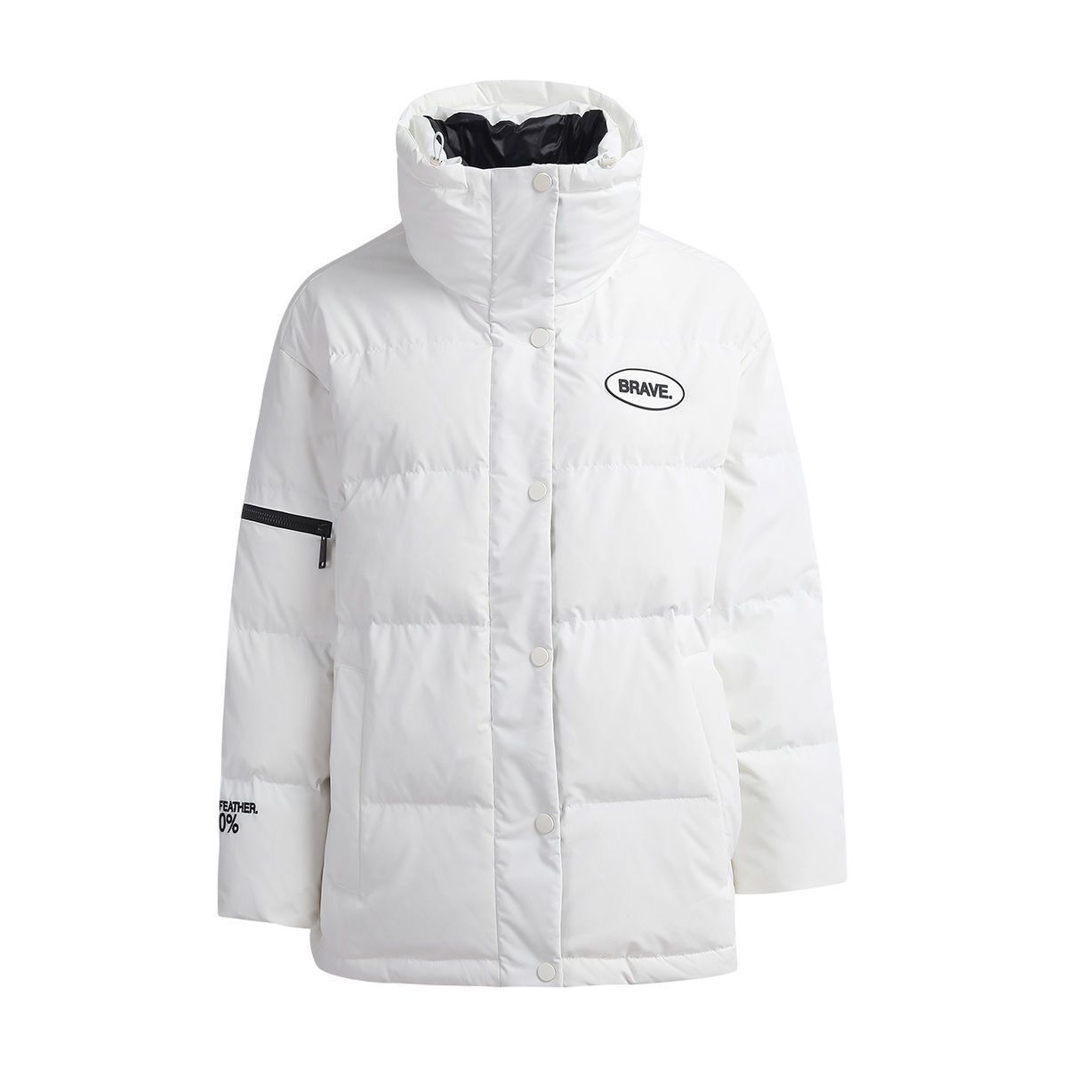 茵曼90白鸭绒羽绒服外套女2024年新款小个子加厚白鸭绒羽绒服外套