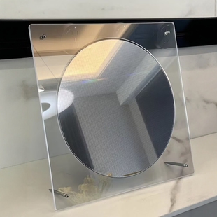 亚克力电子芯片硅晶圆光碟唱片方形展示台wafer透明陈列架展示框