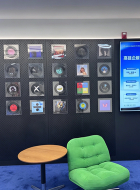 软装亚克力装饰画唱片CD专辑收纳展示墙电竞房洞洞板房间装饰挂画