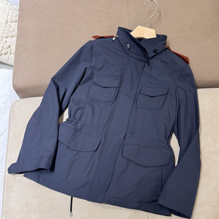 意大利LP新款秋冬女士连帽外套四口袋旅行者风衣防水专利面料