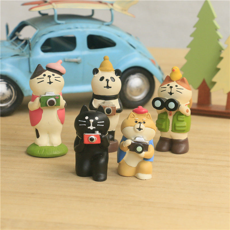 猫部杂 我爱拍照摄影师可爱猫咪柴犬小动物摆件公仔车载装饰礼物