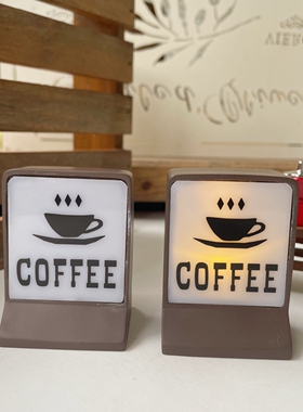 猫部杂货 咖啡店微场景迷你摆件咖啡灯摩卡壶小小尺寸拍照道具