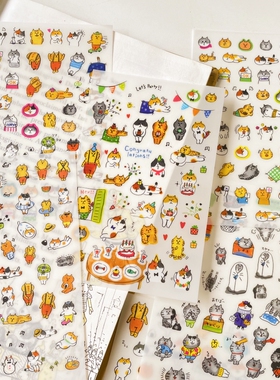 猫部杂货 6张入 日本假如猫咪从世上消失贴纸日常猫咪表情装饰贴