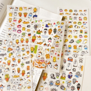 猫部杂货 6张入 日本假如猫咪从世上消失贴纸日常猫咪表情装饰贴