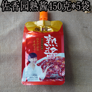 450g 佐香园熟酱东北特产 农家大酱 豆瓣酱 调味酱 整箱5袋包邮