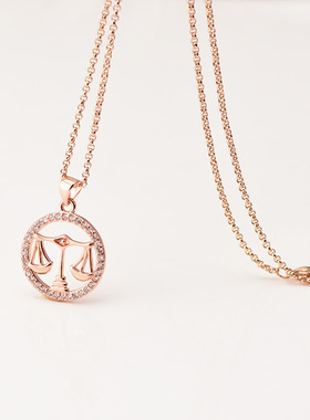 十二星宿天平座项链 外贸星座饰品直供