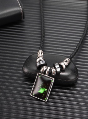 十二项链礼物星空夜光复古抖音网红男士韩版吊坠学生闺蜜星座