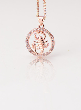 韩版饰品 十二星座天蝎项链星宿生肖系列