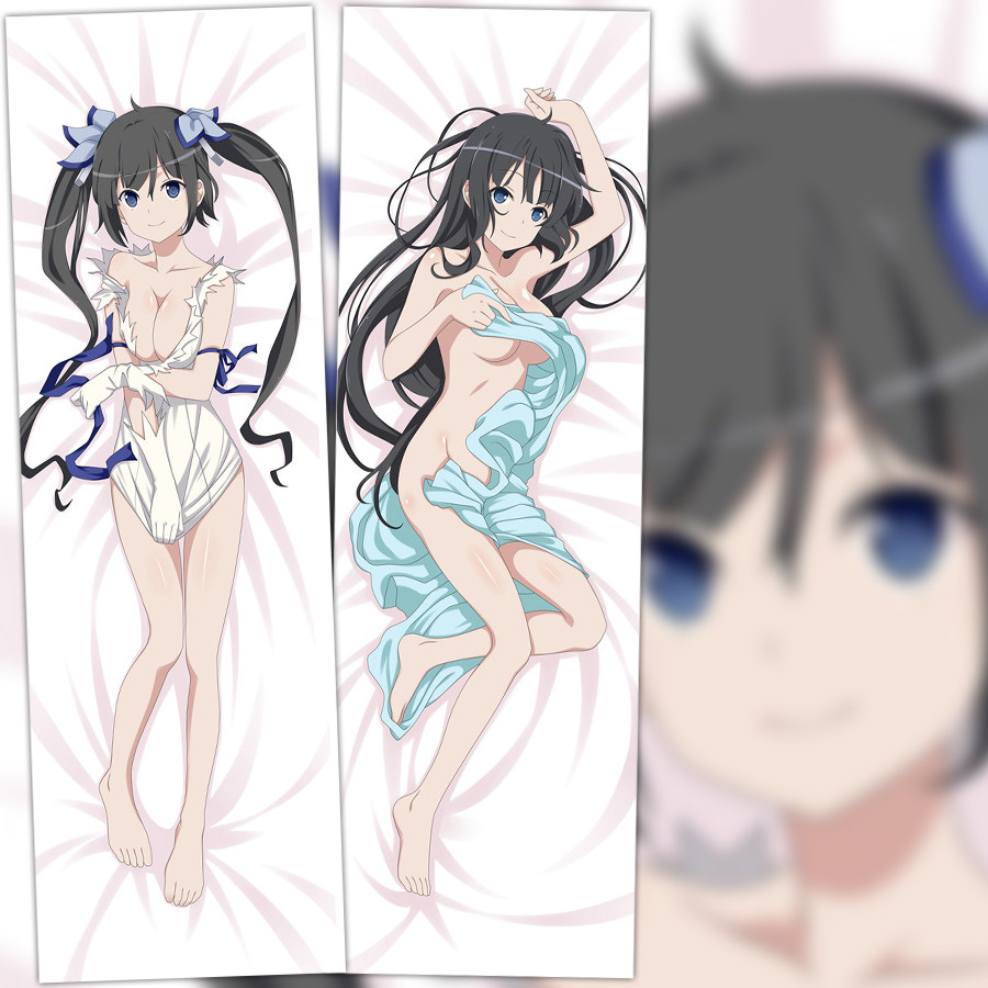 动漫双面等身抱枕 赫斯缇雅/上神大人 在地下城靠枕方枕2wt抱枕套