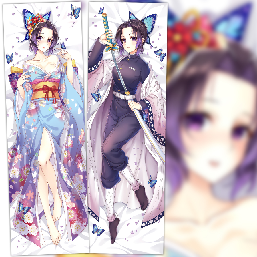 鬼灭之刃游戏周边抱枕等身蝴蝶忍动漫二次元定制2WT人形睡枕可定